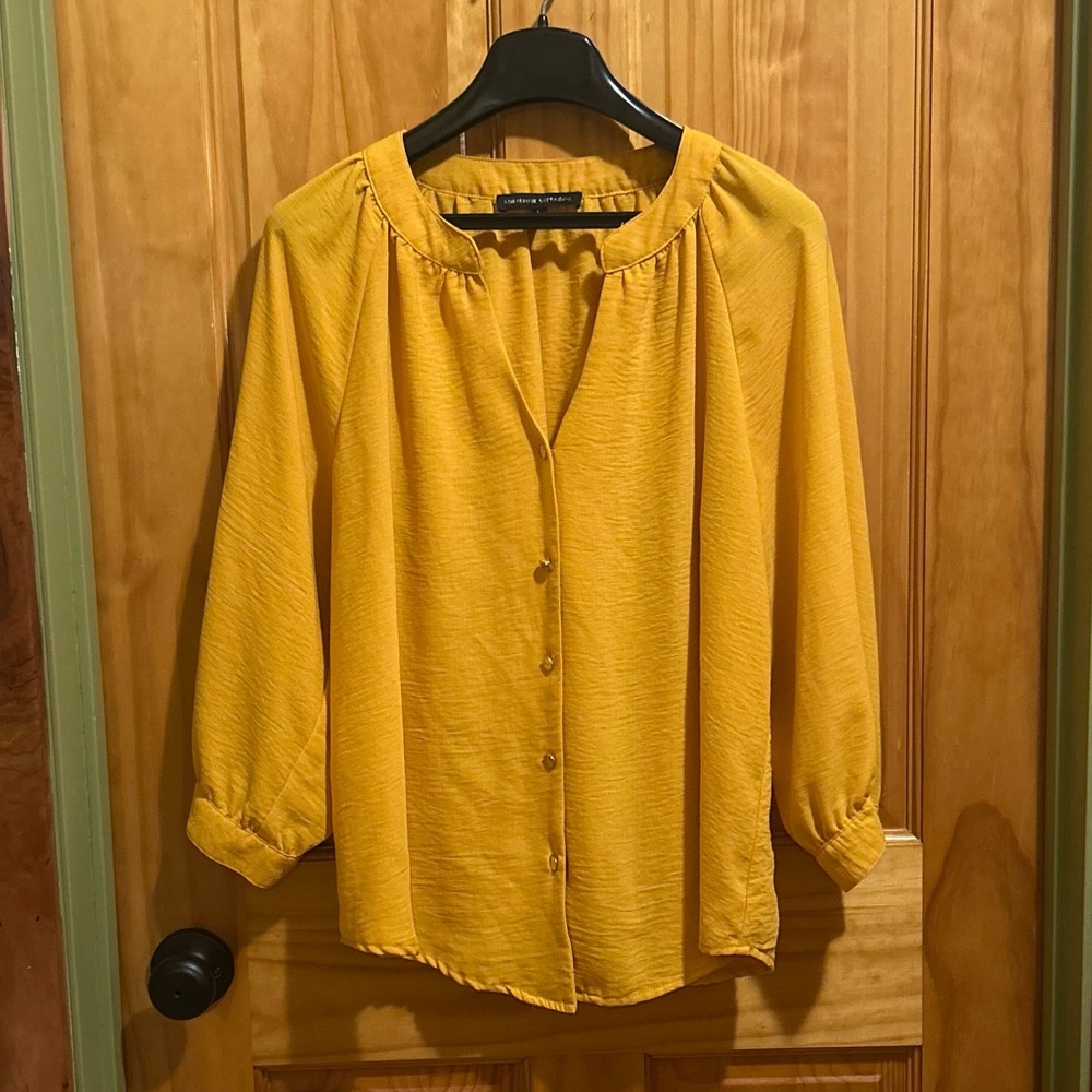 Adrienne Vittadini Yellow Blouse
